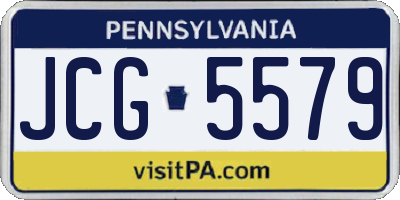 PA license plate JCG5579