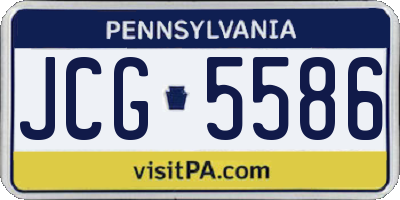 PA license plate JCG5586