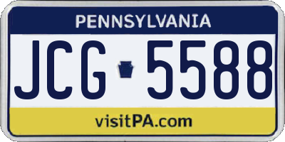 PA license plate JCG5588