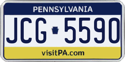 PA license plate JCG5590