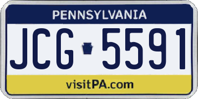 PA license plate JCG5591