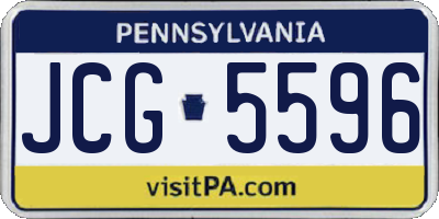 PA license plate JCG5596