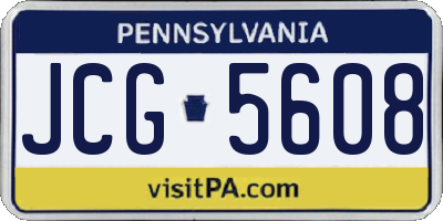 PA license plate JCG5608