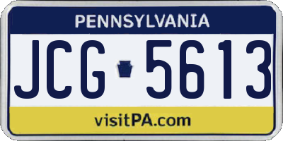 PA license plate JCG5613