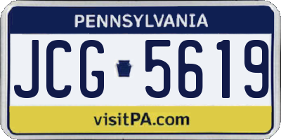 PA license plate JCG5619