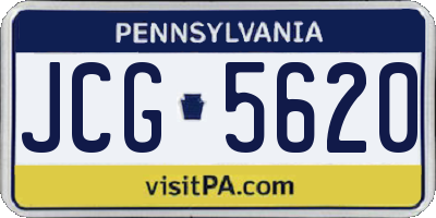 PA license plate JCG5620