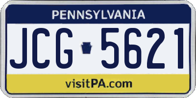 PA license plate JCG5621