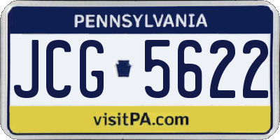 PA license plate JCG5622