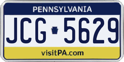 PA license plate JCG5629