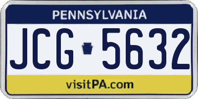 PA license plate JCG5632