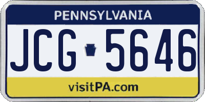 PA license plate JCG5646