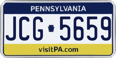 PA license plate JCG5659