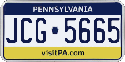 PA license plate JCG5665