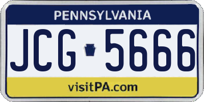 PA license plate JCG5666