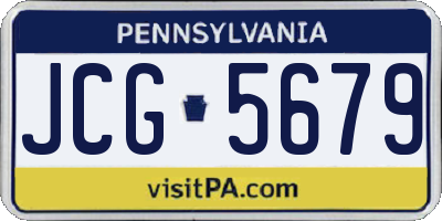 PA license plate JCG5679
