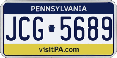 PA license plate JCG5689