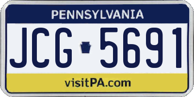 PA license plate JCG5691