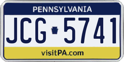 PA license plate JCG5741