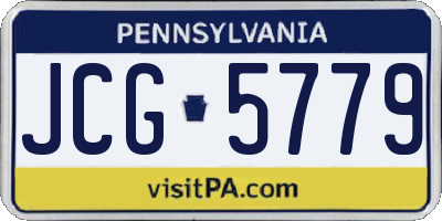 PA license plate JCG5779