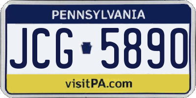 PA license plate JCG5890