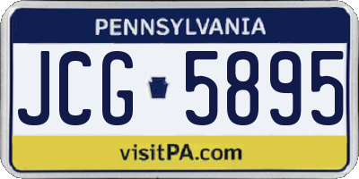 PA license plate JCG5895