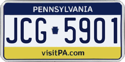 PA license plate JCG5901