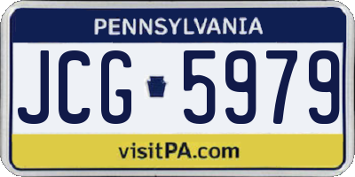 PA license plate JCG5979