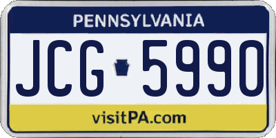 PA license plate JCG5990