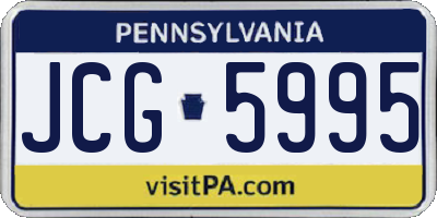 PA license plate JCG5995