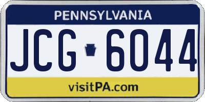 PA license plate JCG6044