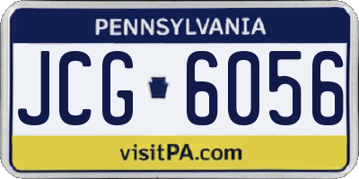 PA license plate JCG6056