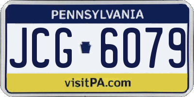 PA license plate JCG6079