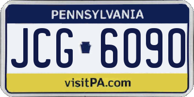 PA license plate JCG6090