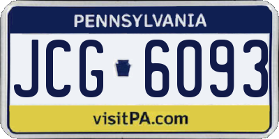 PA license plate JCG6093