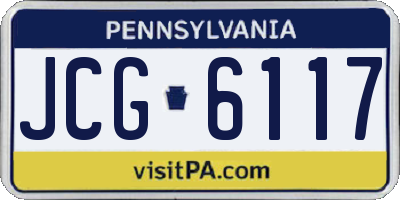 PA license plate JCG6117