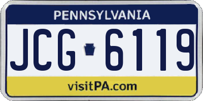 PA license plate JCG6119