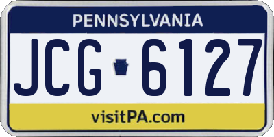 PA license plate JCG6127