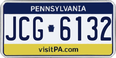 PA license plate JCG6132
