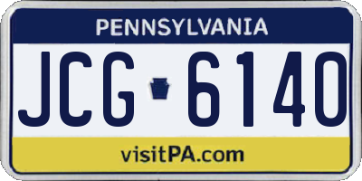 PA license plate JCG6140