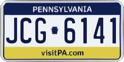 PA license plate JCG6141