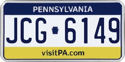 PA license plate JCG6149
