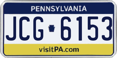 PA license plate JCG6153