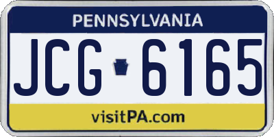 PA license plate JCG6165