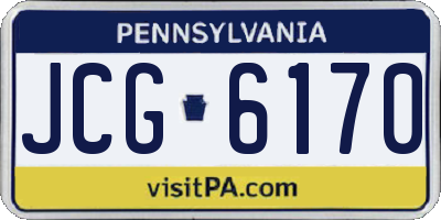 PA license plate JCG6170