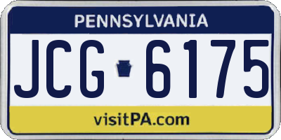 PA license plate JCG6175
