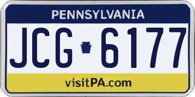 PA license plate JCG6177