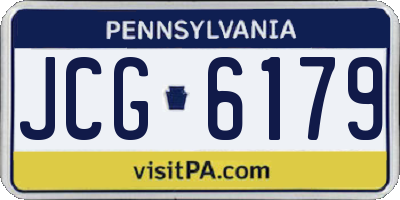 PA license plate JCG6179