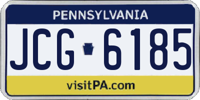 PA license plate JCG6185