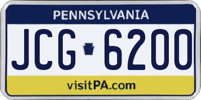 PA license plate JCG6200