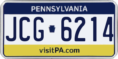 PA license plate JCG6214